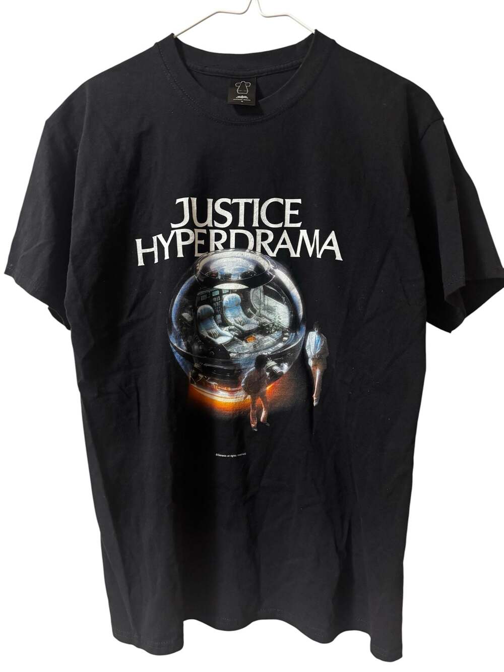 Justice Hyperdrama Official Merch Spaceship Graphic T-Shirt